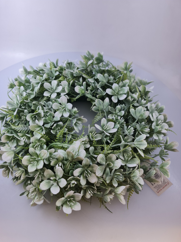 Dekoračný veniec, svetlý - zelený, 35 cm
