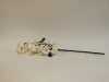 Vetvička s kvetmi, biela, 60 cm