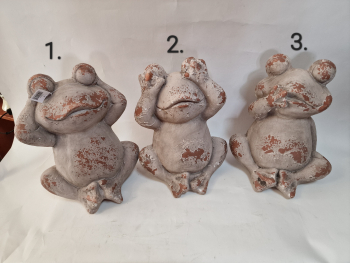 Dekoračná žaba, svetlá tehlová fara, 3 varianty