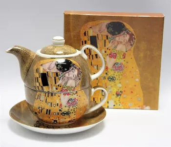 Gustáv Klimt, The Kiss, Čajový set pre jedného, zlatý