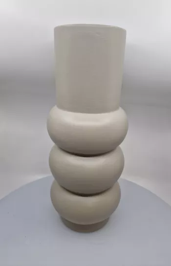 Keramická váza, biela,40x12 cm