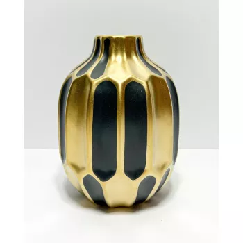 Čierno-zlatá váza 20x14,5cm