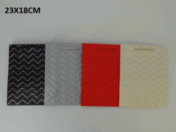 Darčekové tašky vlnovkový vzor 12- sada  23x18cm