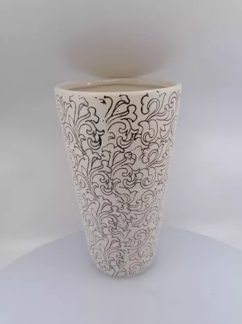 Keramická váza s ornamentami 27x15cm