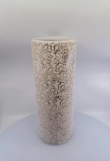 Keramická váza s ornamentami 36x13cm