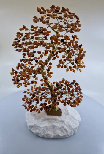 Stromček šťastia jantár, 35x20x14 cm