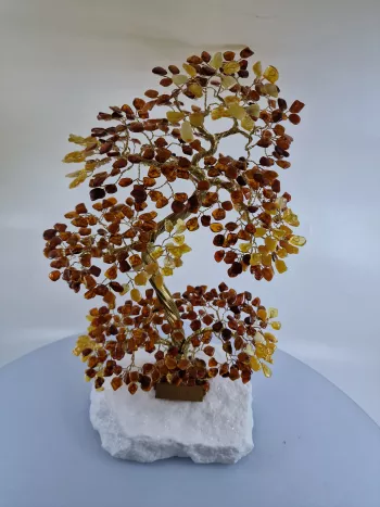 Stromček šťastia amber farebný, 35x20x14 cm