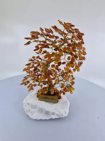 Stromček šťastia jantár, 20x11x11 cm