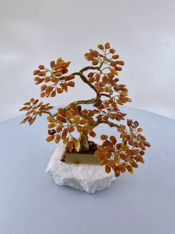 Stromček šťastia jantár, 16x11x9 cm