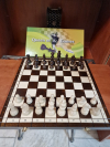 Drevené šachy queen of games, 40x40 cm