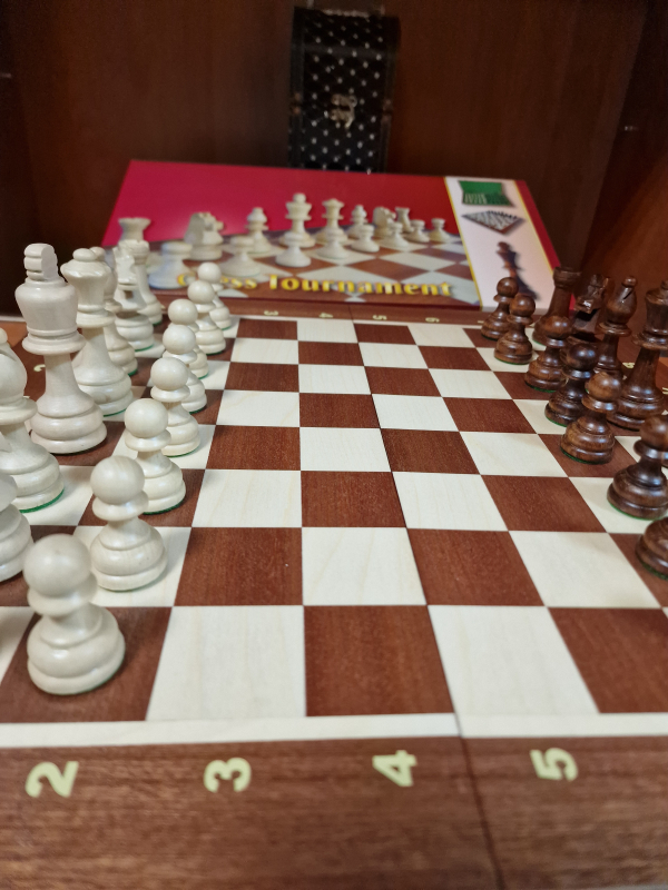 Drevené šachy queen of games, 41x41 cm