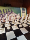 Drevené šachy queen of games, 61,5x61,5 cm