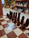Drevené šachy, Backgammon,  svetlohnedé, 58x58 cm