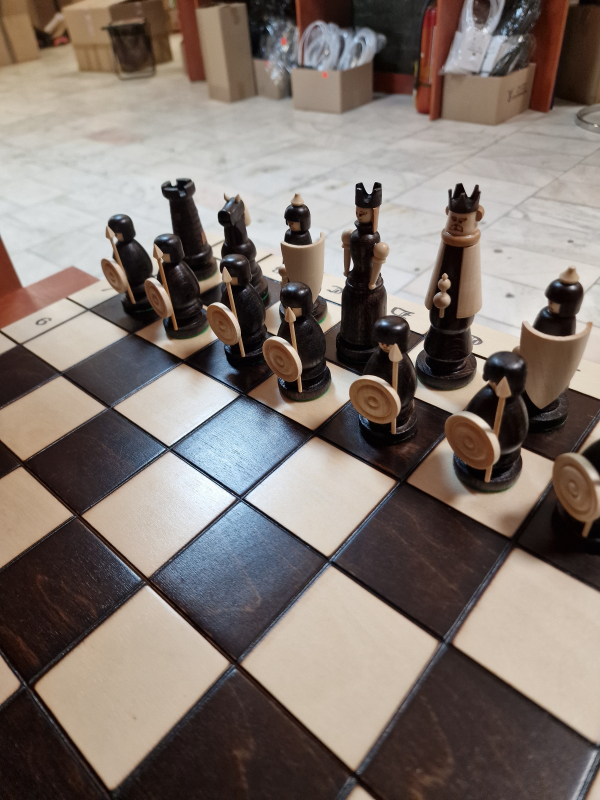 Drevené šachy, Backgammon,  56x56 cm