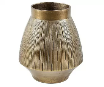 Zlatá kovová váza  21x23cm