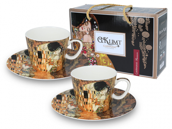  Espresso šálky, The Kiss, Klimt, 2set