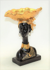 Černoška s listom na hlave, africká lady