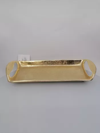 Zlatý kovový podnos 32,5x12,5x3cm