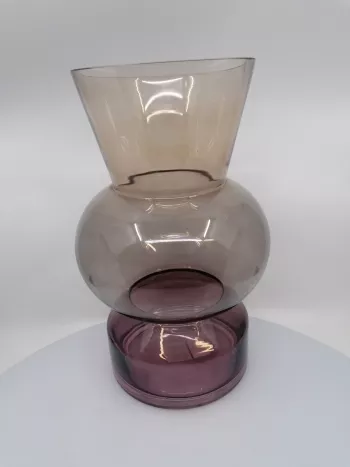Bordová sklenená váza 20x32cm