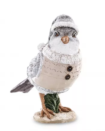 Zimný vtáčik s čapicou 12cm