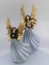Dekoračný anjel so zlatými krídlami  41cm