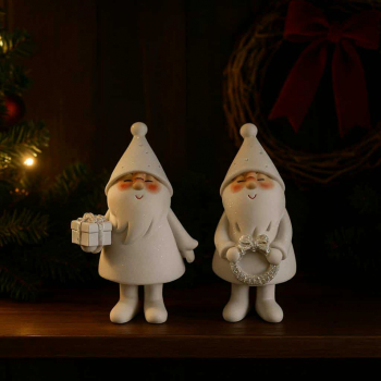 Biely vianočný trpaslík 16cm