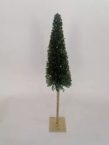 Kovový zeleno-zlatý stromček 60cm