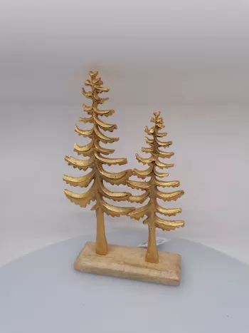 Dekoračné zlaté stromčeky 17x5x27 cm