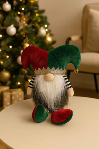 Malý sediaci vianočný škriatok 36cm