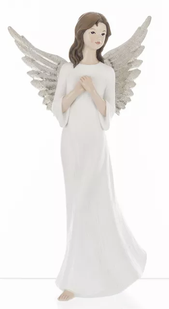 Dekoračný anjel s kovovými krídlami 29cm