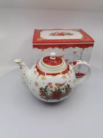 Porcelánový vianočný džbán na čaj