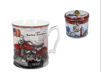 Porcelánový  hrnček,  Harley-Davidson 1952