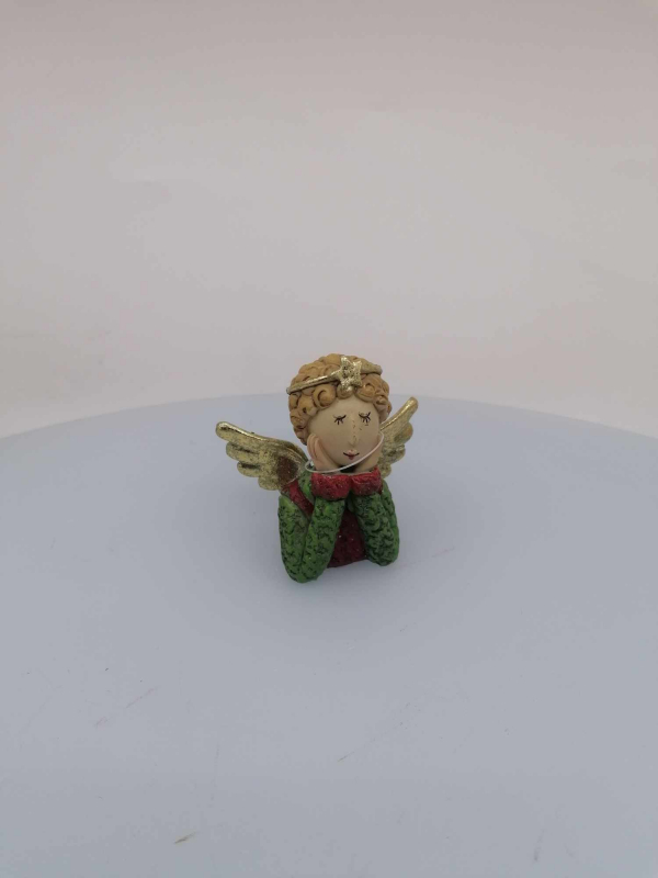 Anjel zeleno-červený s hviezdou na čele 7cm