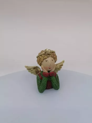 Anjel zeleno-červený s hviezdou na čele 10cm