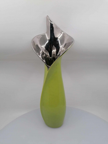Váza zeleno-strieborná 40x14x10cm