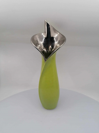 Váza zeleno-strieborná 32x7x10cm