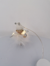 Vianočný anjel so srdiečkom 4x7x6cm, s LED krídelkami