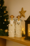 Biely vianočný anjel 24,5cm