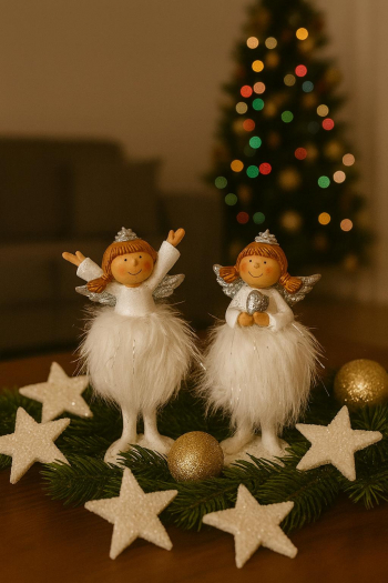 Vianočný dekoračný anjel 6,5x23x11cm