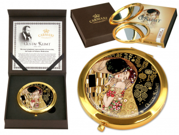 Vreckové obojstranné zrkadlo,  G klimt