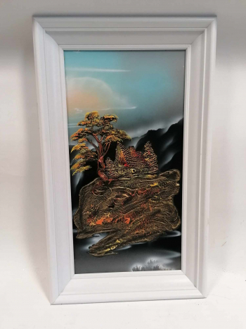 Krajinomaľba, 3D-obraz,  41x6x72cm