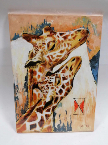 Žirafy na plátne, 50x70cm