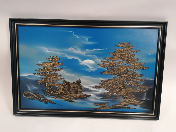 Nočný modrý svit, 3D-obraz, 55x84cm
