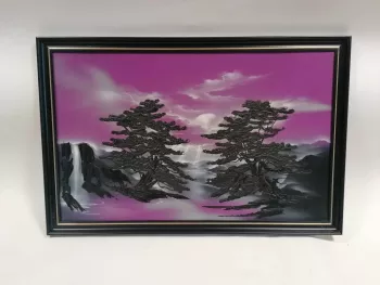 Nočný fialový svit, 3D-obraz, 55x84cm