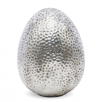 Strieborné keramické veľkonočné vajíčko, 15x11cm