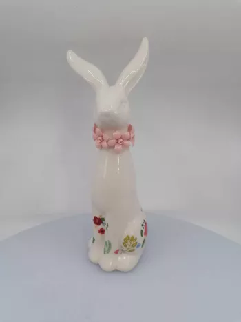 Veľkonočný keramický zajac 11,3x8x29,8 cm