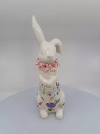Veľkonočný keramický zajac  9,6x11,7x28,7 cm