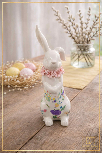 Veľkonočný keramický zajac  9,6x11,7x28,7 cm