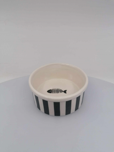 Keramická miska pre psíkov s podtlačou kosti 12x5cm