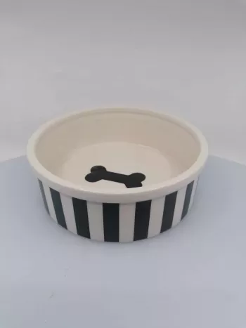 Keramická miska pre psíkov s podtlačou kosti 18x6cm